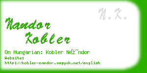 nandor kobler business card